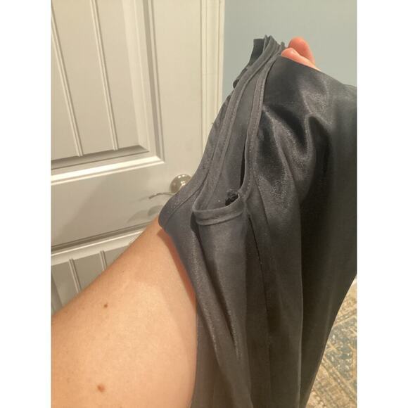 Vtg Womens Camisole Small Cami Tank Top Black Beaded Lace Sequin Y2K Whimsigoth - Picture 8 of 9